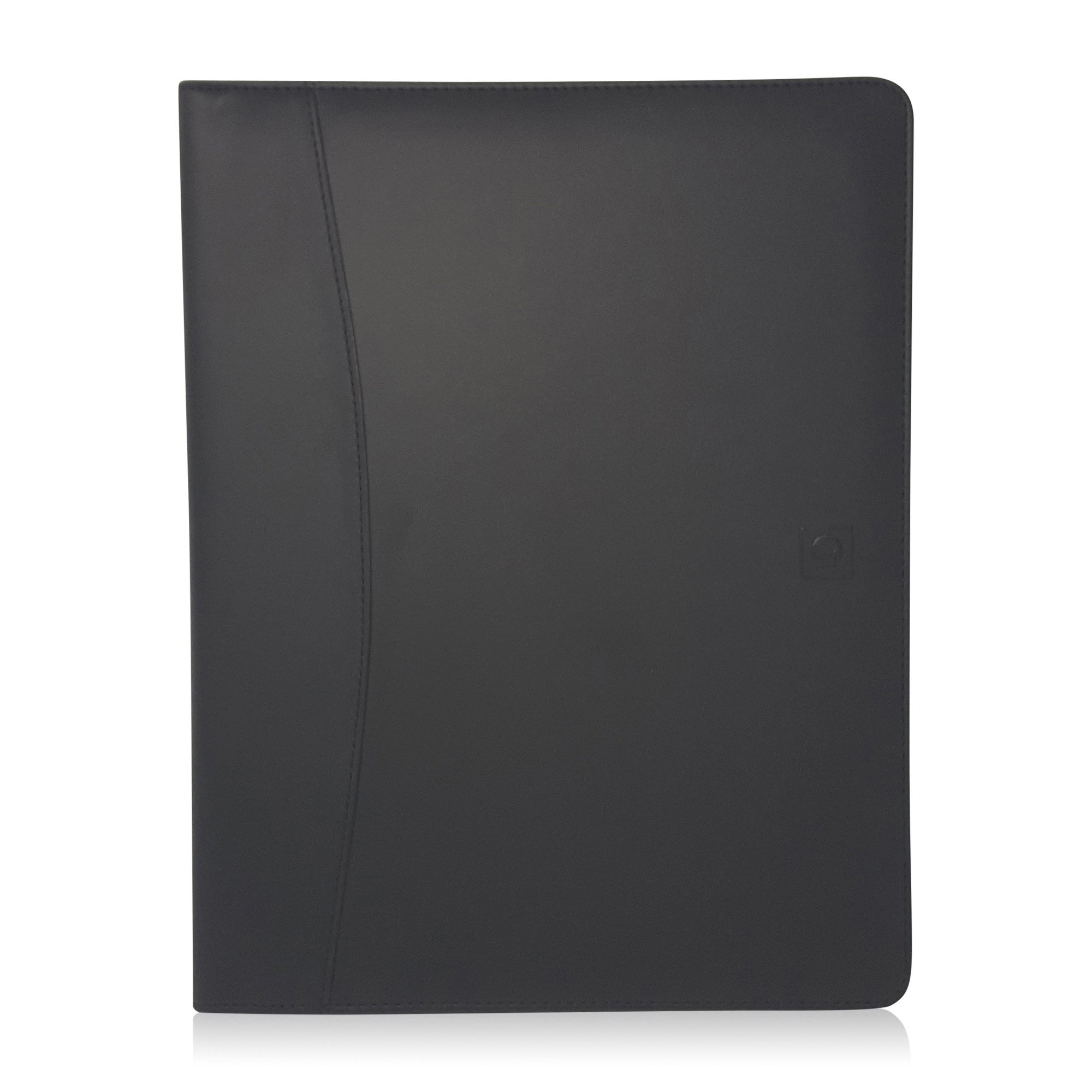 LockerMate 1 Faux Leather Portfolio Binder, Black